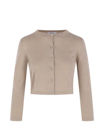 Max Mara Cropped Cardigan In Neutral
