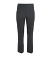 Max Mara Cropped Cigarette Trousers In Black