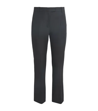 Max Mara Cropped Cigarette Trousers In Black