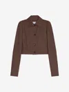 Max Mara Belted Jacket With Buttoned Cuffs And Epaulettes In Brown
