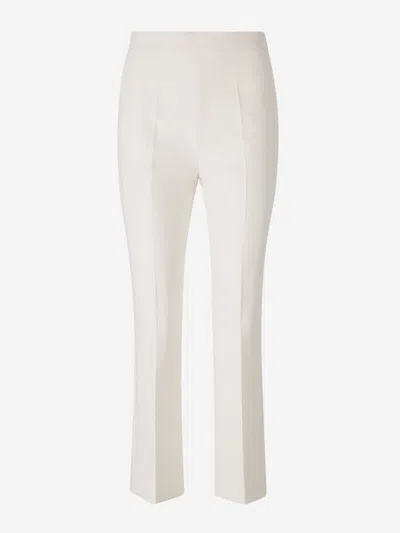 Max Mara Cropped Dress Trousers In Beige