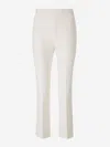 Max Mara Alabama Flared Trousers In Cady In Beige