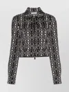 Max Mara Black Tony Monogram-pattern Cropped Jacket