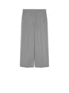 Max Mara Cropped Grey Trousers With Wide-leg Silhouette In Gray