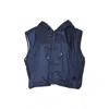 Max Mara Cropped Hooded Vest With Shiny Exterior In Green