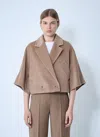 Max Mara Cropped Jacket In Brown