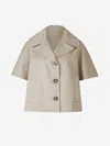Max Mara Womens Sand Veggia Short-sleeve Cotton Cape In Beige