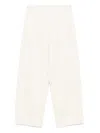 Max Mara Cropped Palazzo Trousers In Neutral