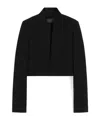 Max Mara Cropped Sable Jacket In Black