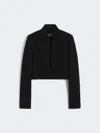 Max Mara Tesoro Open Front Cropped Jacket In Black