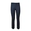 Max Mara Cropped Slim-fit Twill Pants With Mid-rise Waist In Blue