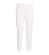Max Mara Cropped Slim Trousers In White