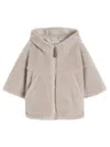 Max Mara Cropped Sweatshirt-style Cape With A Boxy Fit And Hood. In Gold