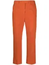Max Mara Cropped Tailored Trousers In Red