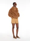 Max Mara Camel Brown Zic Shorts In Camel