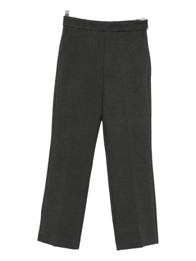 Max Mara Cropped Trousers In Black