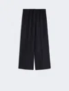 Max Mara Cropped Trousers In Lightweight Wool In Black