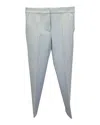 Max Mara Cropped Trousers In Mint Viscose In Green