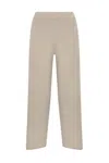 Max Mara Cropped Trousers In Viscose Crepe In Beige