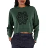 Max Mara Sir Logo Graphic Wool Crewneck Sweater In Green