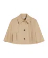 Max Mara Padre Cropped Water-repellent Cotton Cloak