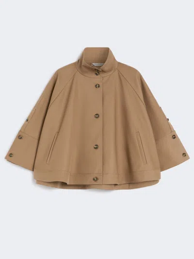 MAX MARA CROPPED WATER-REPELLENT GABARDINE CLOAK