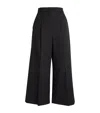 Max Mara Cropped Wide-leg Trousers In Black