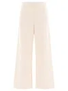 Max Mara Straight-leg Trousers With High Listed Waistband In Pink