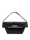 Max Mara Structured Leather Crossbody Bag In Black