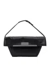 Max Mara Structured Leather Crossbody Bag In Black