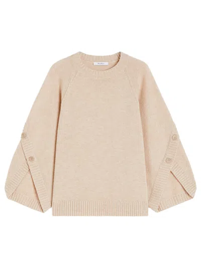 Max Mara Crossover Detail Oversized Wool And Cashmere Sweater