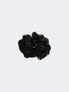 Max Mara Crystal-adorned Floral Brooch In Black