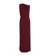 Max Mara Crystal-embellished Asymmetric Maxi Dress In Burgundy