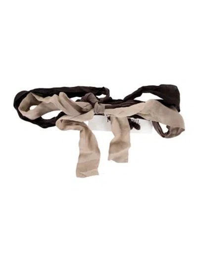 Pre-owned Max Mara Crystal Embellishments Waist Belt In Brown