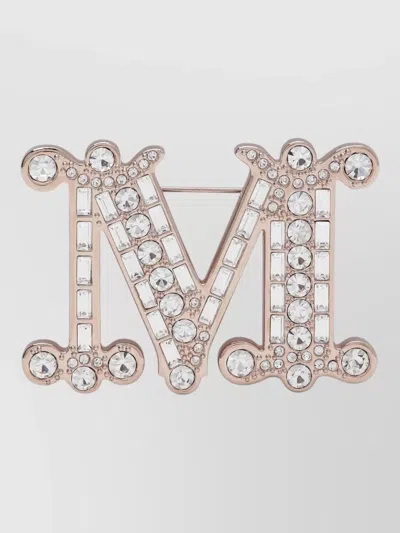 Max Mara Crystal Letter Brooch And Pin Design