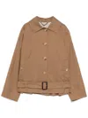 Max Mara Ctrench Jacket In Brown