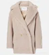 Max Mara Short Teddy Bear Icon Coat In Alpaca And Wool In Neutral