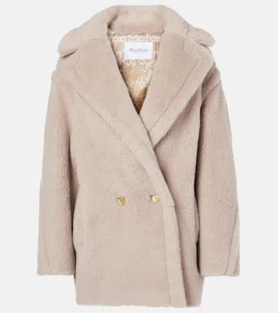 MAX MARA CUBA ALPACA, WOOL, AND SILK TEDDY COAT