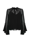 Max Mara Studio Cuba Bow-tie Blouse In Black