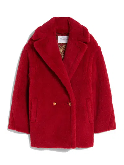 MAX MARA MAX MARA CUBA SHORT TEDDY BEAR ICON COAT IN ALPACA AND WOOL