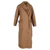Max Mara Straddle Short-sleeved Coat In Brown