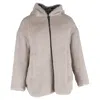 Max Mara Cube Spacefe Reversible Jacket In Beige Alpaca Wool In Gray