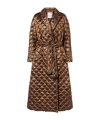 Max Mara Cube Spaces Belted Down Coat In Brown