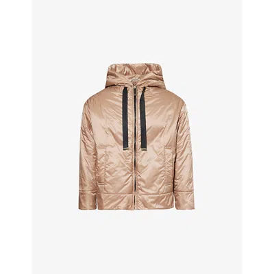 Max Mara The Cube Womens Max Mara Cube Daria Light-weight Hooded Shell Jacket In Camel