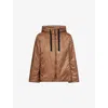 Max Mara Cube Womens Caramel Greenh Hooded Shell Jacket