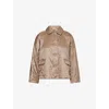 Max Mara The Cube Womens Honey Greens Padded Shell Jacket In Brown