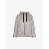 Max Mara Cube Womens Light Grey Greenh Hooded Shell Jacket In Gray