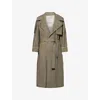 Max Mara Cube Womens Clay Utrench Notch-lapel Cotton-blend Trench Coat