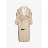Max Mara Cube Womens  Utrench Notch-lapel Cotton-blend Trench Coat In Sand