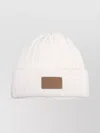 Max Mara Cuffed Ribbed Hat Style Macbeth In White